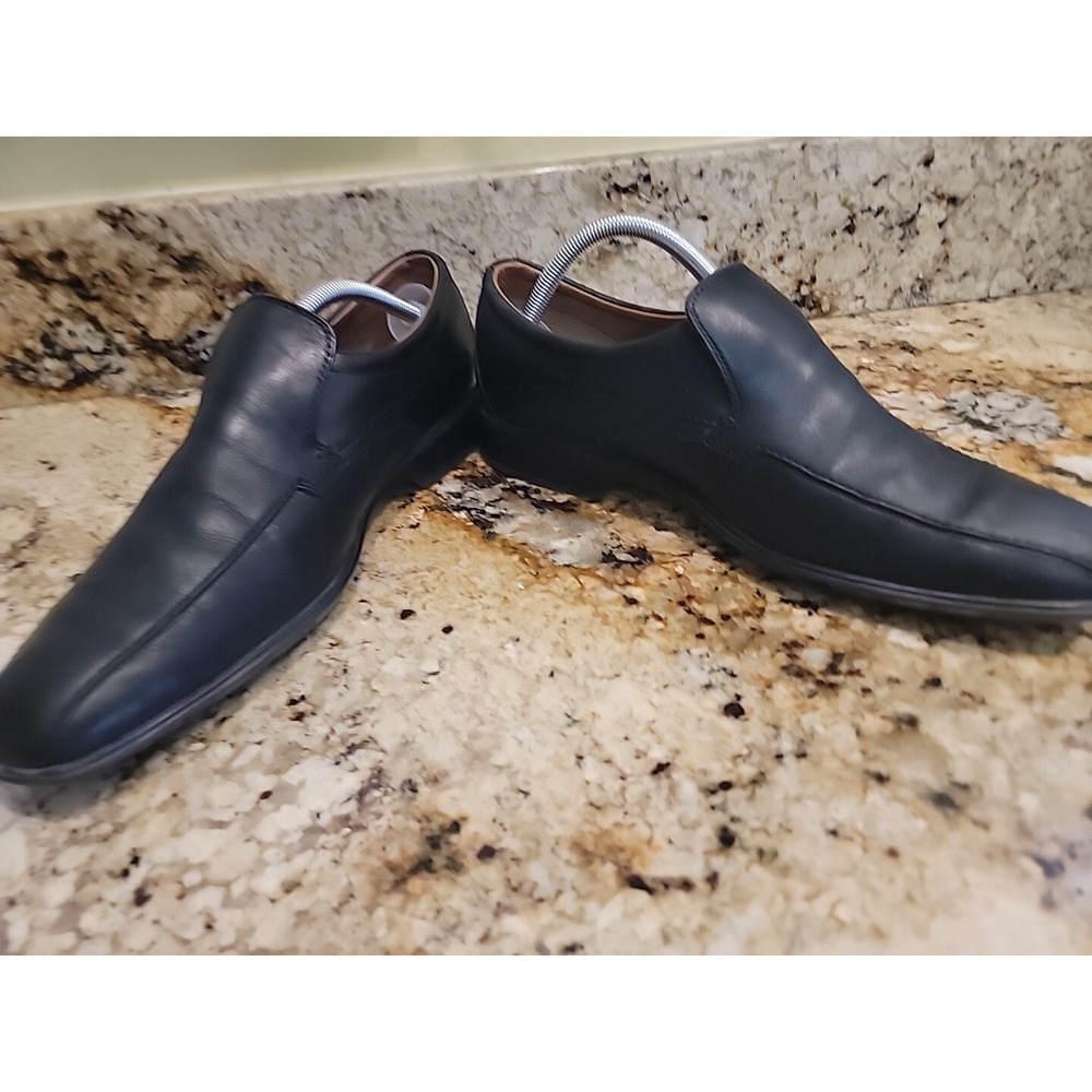 Clarks Flex Light Men's Shoes Size 10M Black Leather Loafers Slip On Shoes